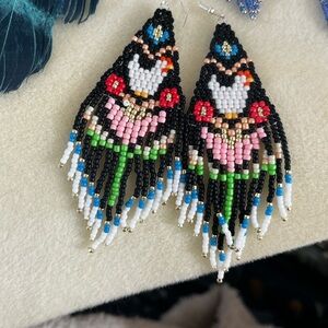 Chicken Set - Red Flowers